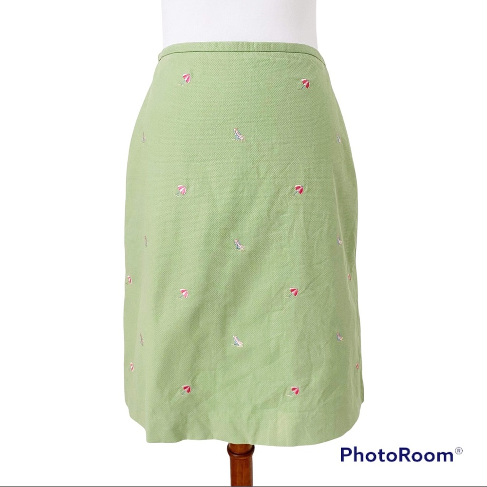 Brooks Brothers 346 Embroidered Pencil Skirt